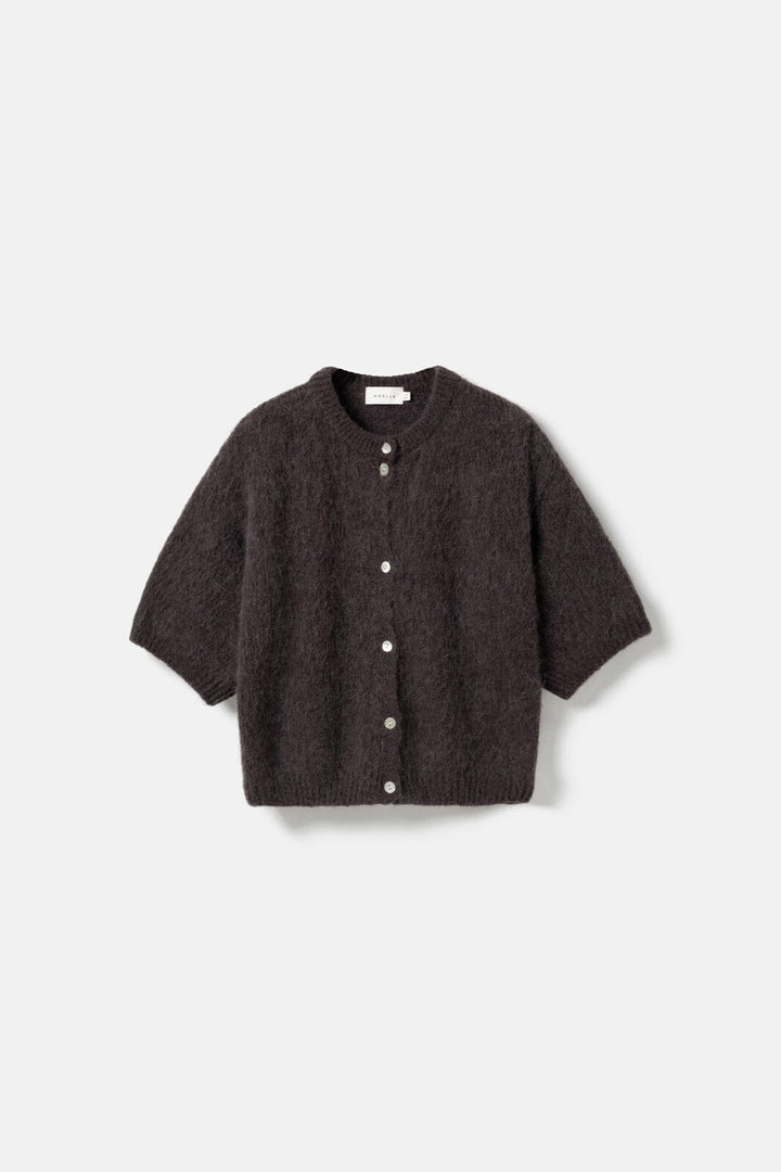 Noella - N-Kae Ss Knit Cardigan 15950003 - 674 - Chocolate