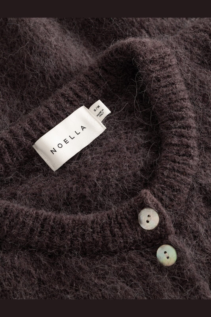 Noella - N-Kae Ss Knit Cardigan 15950003 - 674 - Chocolate
