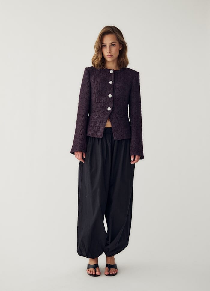 Noella - N-Kasaundra Ls Blazer 17180002 - 473 - Dark Plum Blazere 