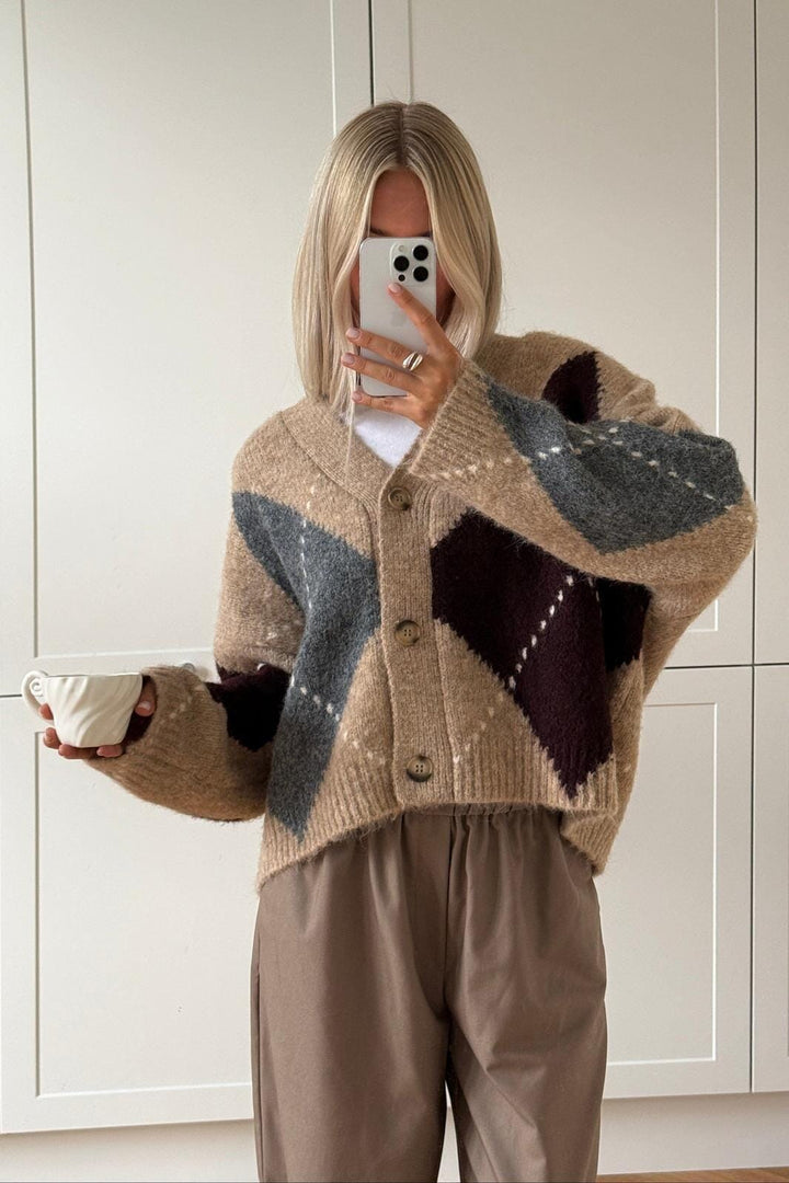 Noella - N-Laiana Knit Cardigan 14670002 - 969 - Sand Melange Cardigans 