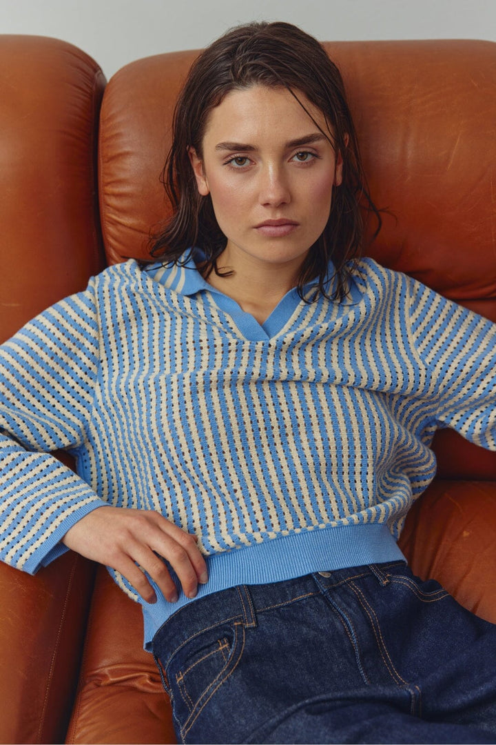 Noella - N-Makenna Knit 15020001 - 1430 - Deon Blue Stripe