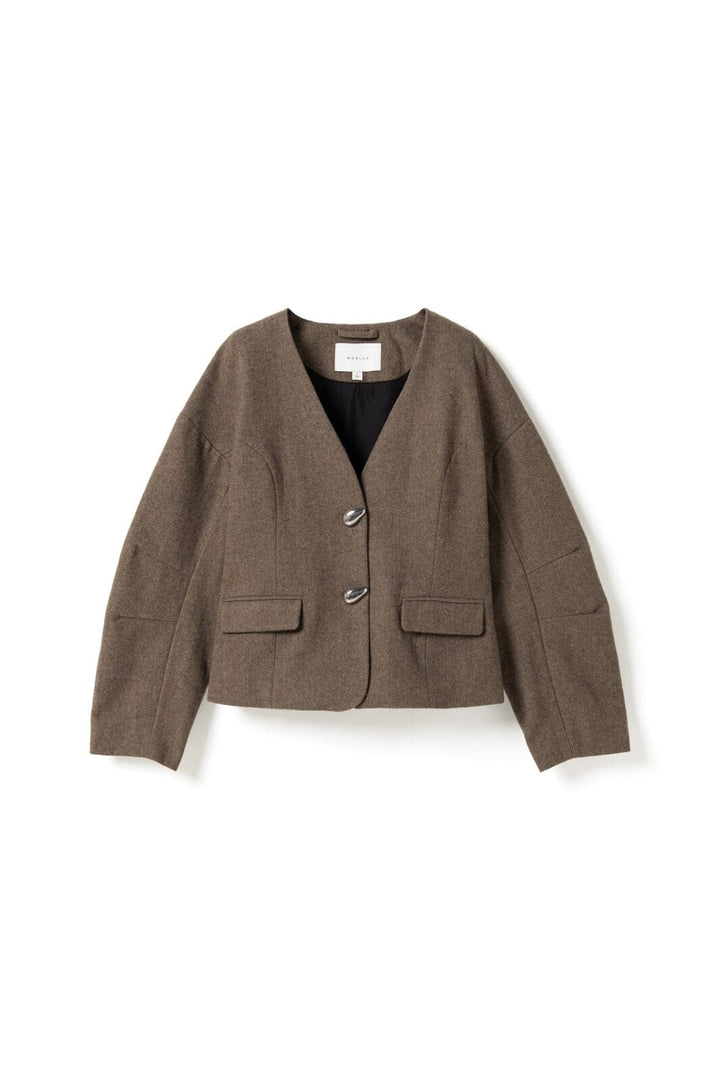 Noella - N-Mallie Blazer 16180001 - 1488 - Brown Herringbone