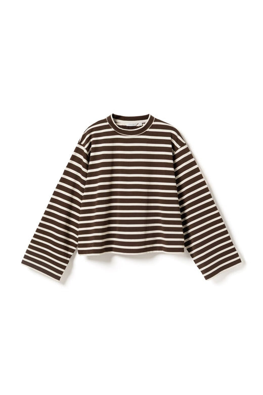 Noella - N-Maple Ls T-Shirt 17260001 - 450 - Eton Brown Ivory Stripe