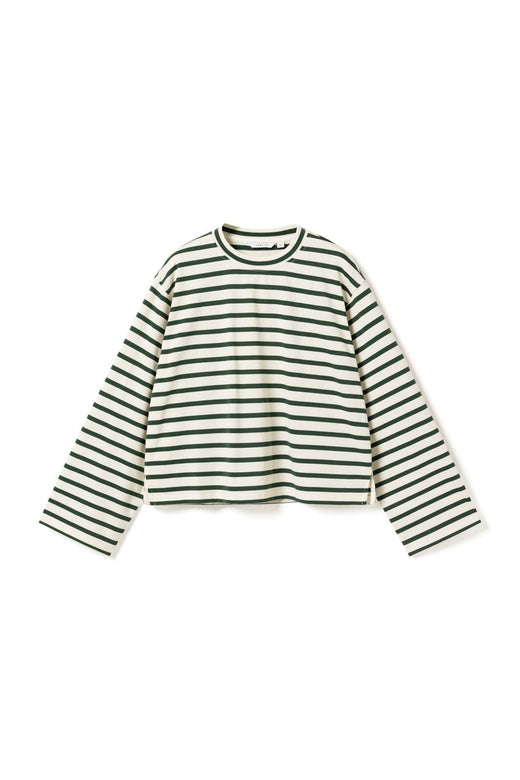 Noella - N-Maple Ls T-Shirt 17260001 - 451 - Eton Ivory Green Stripe