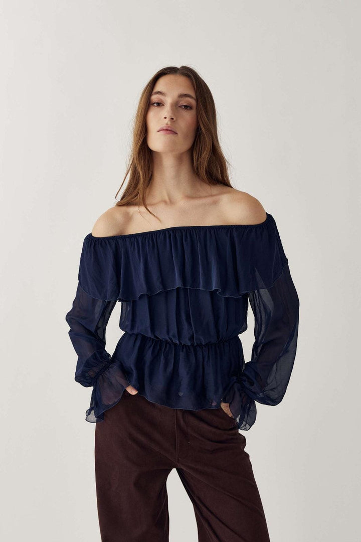 Noella - N-Margerie Blouse 15650004 - 007 - Navy Bluser 