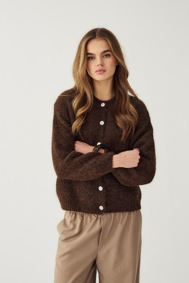 Noella - N-Mata Knit Cardigan 16580001 - 674 - Chocolate Cardigans 