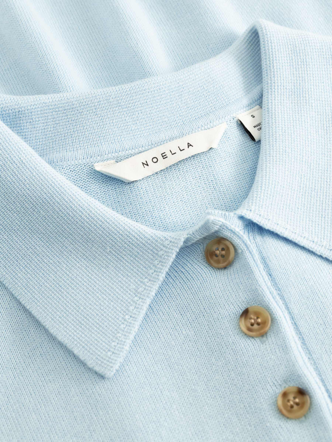 Noella - N-Maxine Ss Knit 14990003 - 975 - Air Blue Strikbluser 