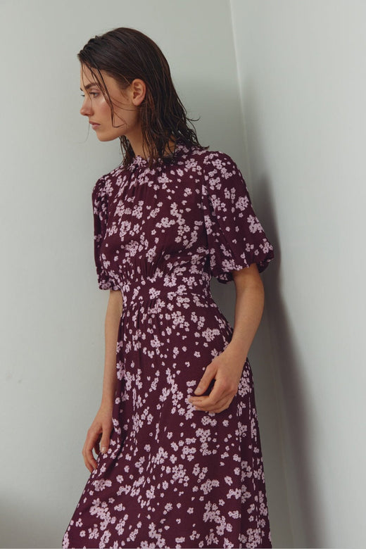 Noella - N-Ruth Dress 15130002 - 1433 - Deja Burgundy Print