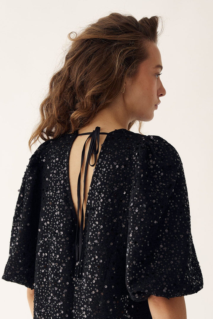 Noella - Pastis Short Dress - 004 Black Kjoler 