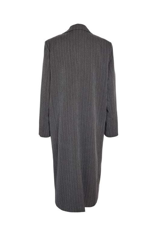 Noisy May - Nmcelia L/S Long Oversize Blazer Tnt/20 - 5213553 Charcoal Gray Pinstripe