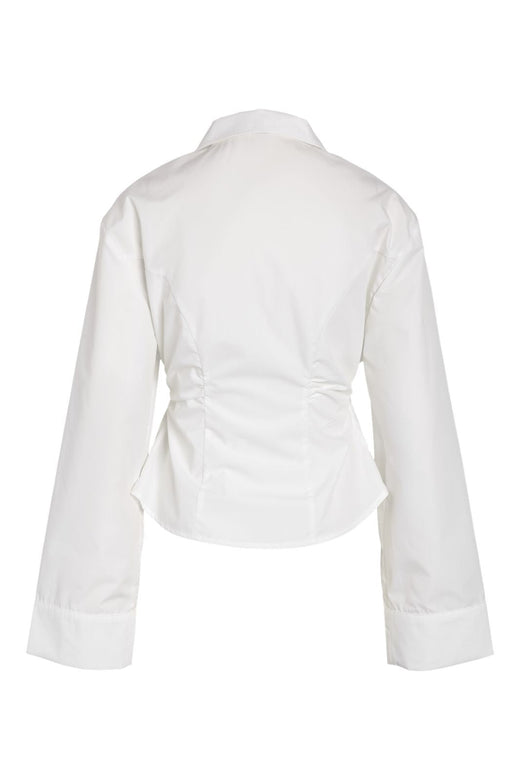 Noisy May - Nmciri L/S Assymetric Closesure Shirt - 5268062 Snow White