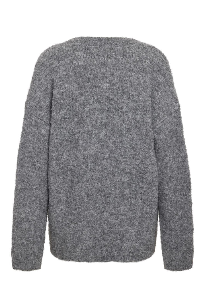 Noisy May - Nmdolly L/S Knit Cardigan Fwd - 4791859 Medium Grey Melange
