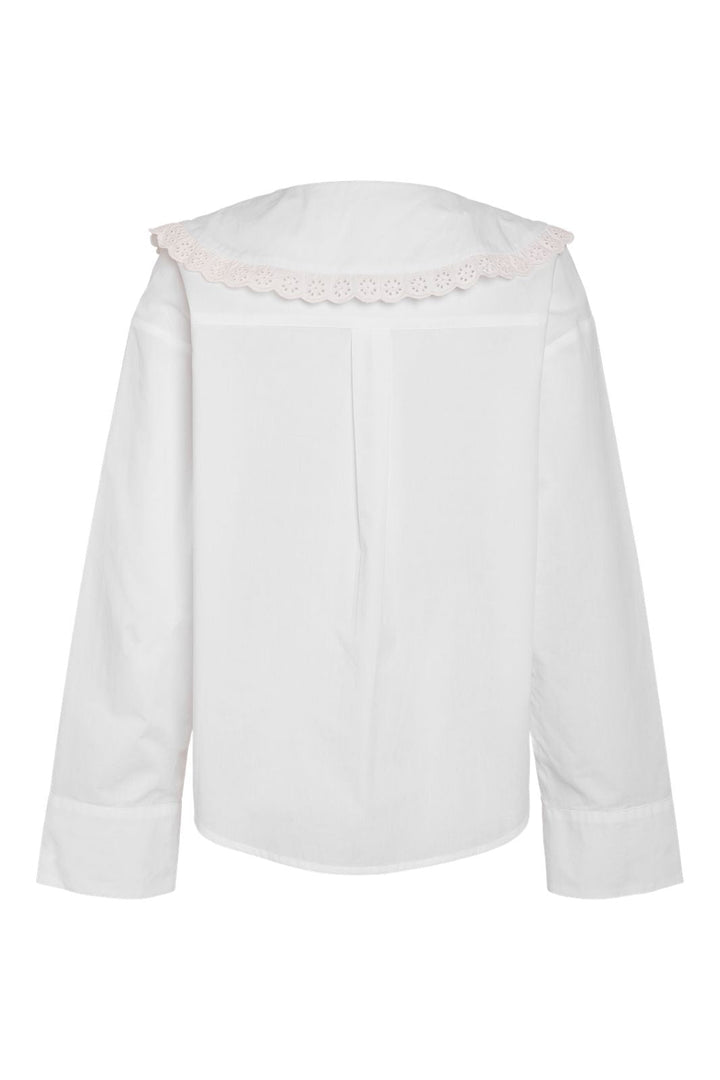 Noisy May - Nmeliza L/S Embr Collar Shirt - 4921981 Bright White