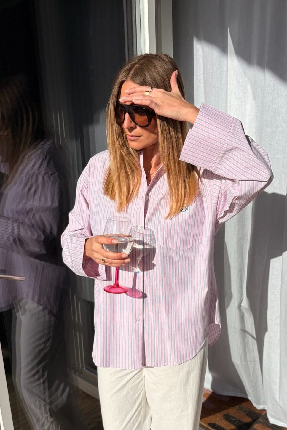Noisy May - Nmfrida L/S Button Shirt S* - 4791256 Bonbon White Skjorter 