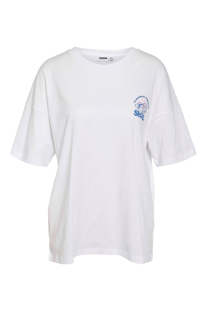 Noisy May - Nmida Ramen S/S T-Shirt - 4976534 Bright White Korean Seoul Food