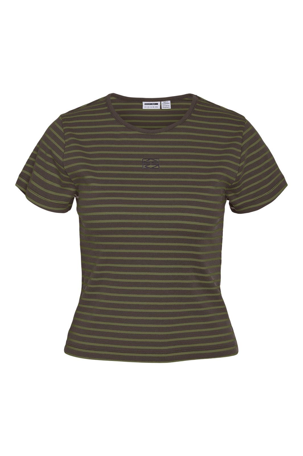 Noisy May - Nmjudy S/S Striped Baby Tee - 5217566 Hot Fudge Avocado