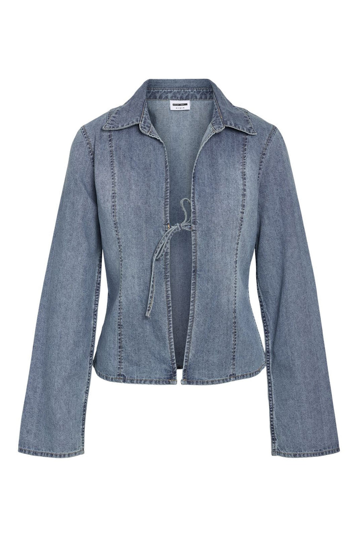 Noisy May - Nmmaisy L/S String Denim Shirt Bs031Lb - 4801537 Light Blue Denim