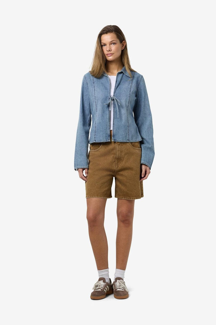 Noisy May - Nmmaisy L/S String Denim Shirt Bs031Lb - 4801537 Light Blue Denim