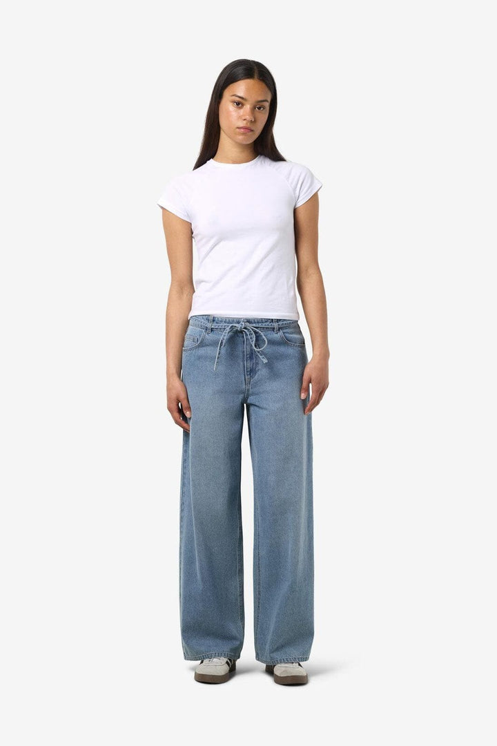 Noisy May - Nmmaisy Nw Belt Loose Jeans Bs031Lb - 4881296 Light Blue Denim