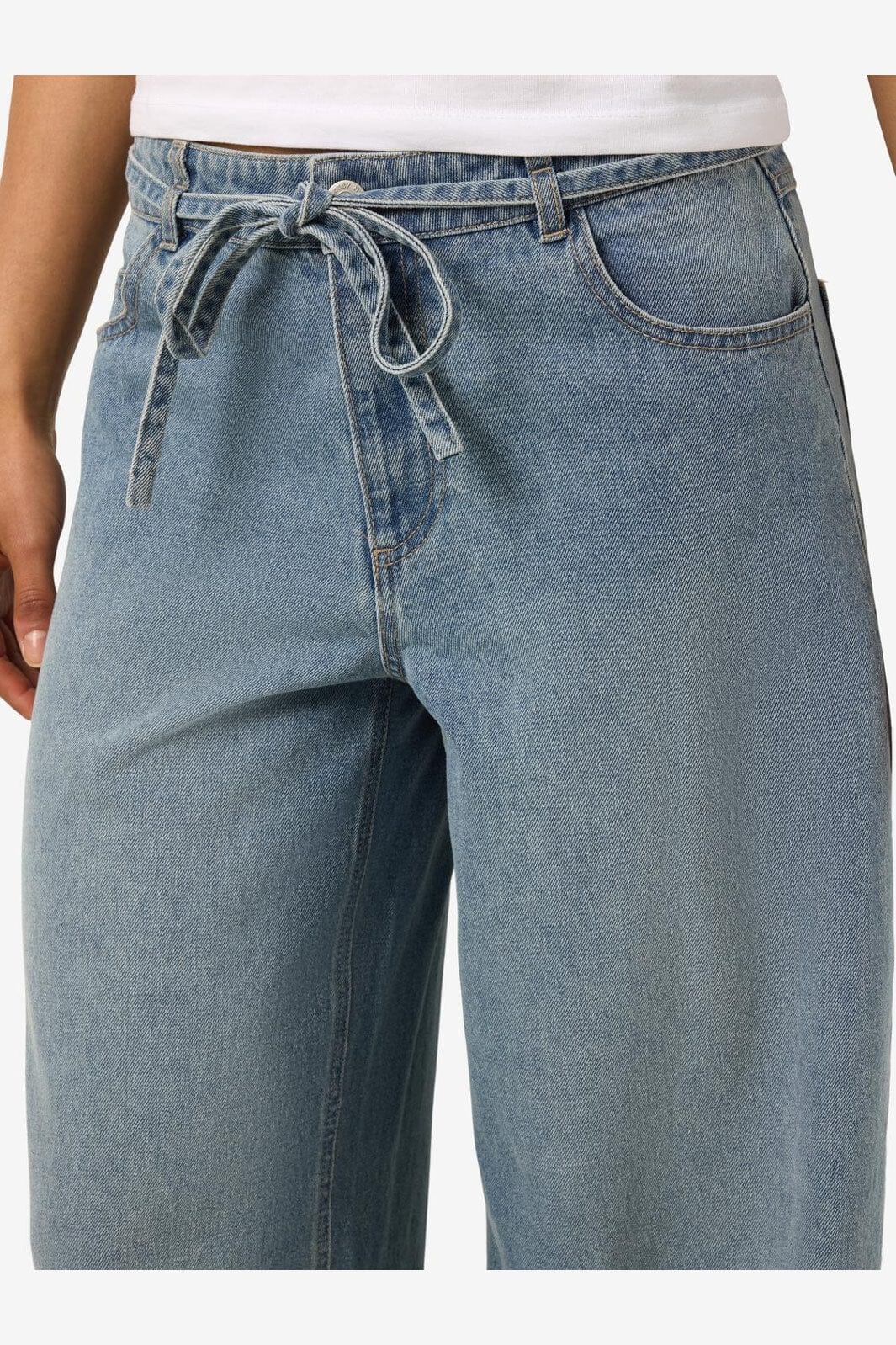 Noisy May - Nmmaisy Nw Belt Loose Jeans Bs031Lb - 4881296 Light Blue Denim