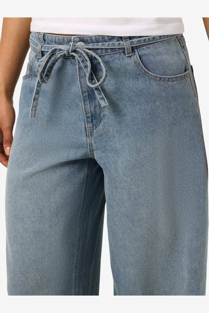 Noisy May - Nmmaisy Nw Belt Loose Jeans Bs031Lb - 4881296 Light Blue Denim