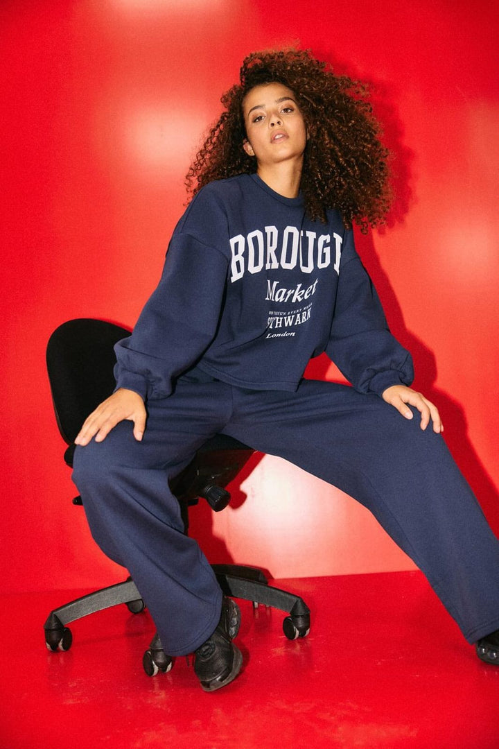 Noisy May - Nmmellie Barrel Sweat Pant - 5018961 Navy Blazer Sport