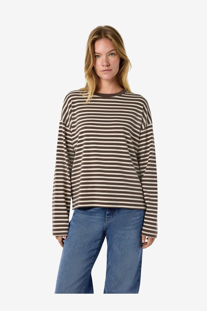 Noisy May - Nmmocca L/S Regular Fit Top - 5175145 Chocolate Brown Birch