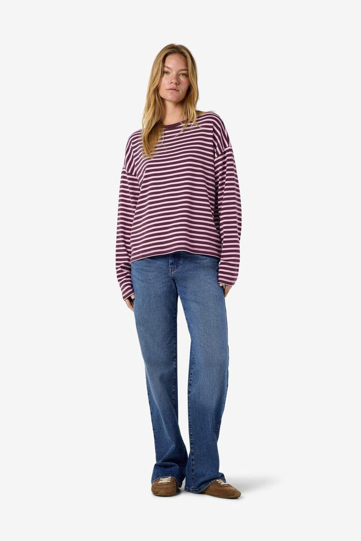 Noisy May - Nmmocca L/S Regular Fit Top - 5175146 Winetasting Pirouette