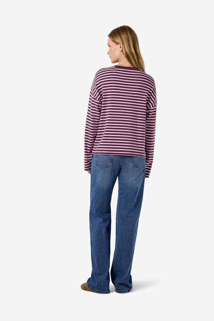 Noisy May - Nmmocca L/S Regular Fit Top - 5175146 Winetasting Pirouette