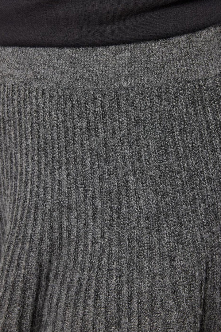 Noisy May - Nmnola Nw Pleated Knit Skirt Fwd - 4805687 Medium Grey Melange