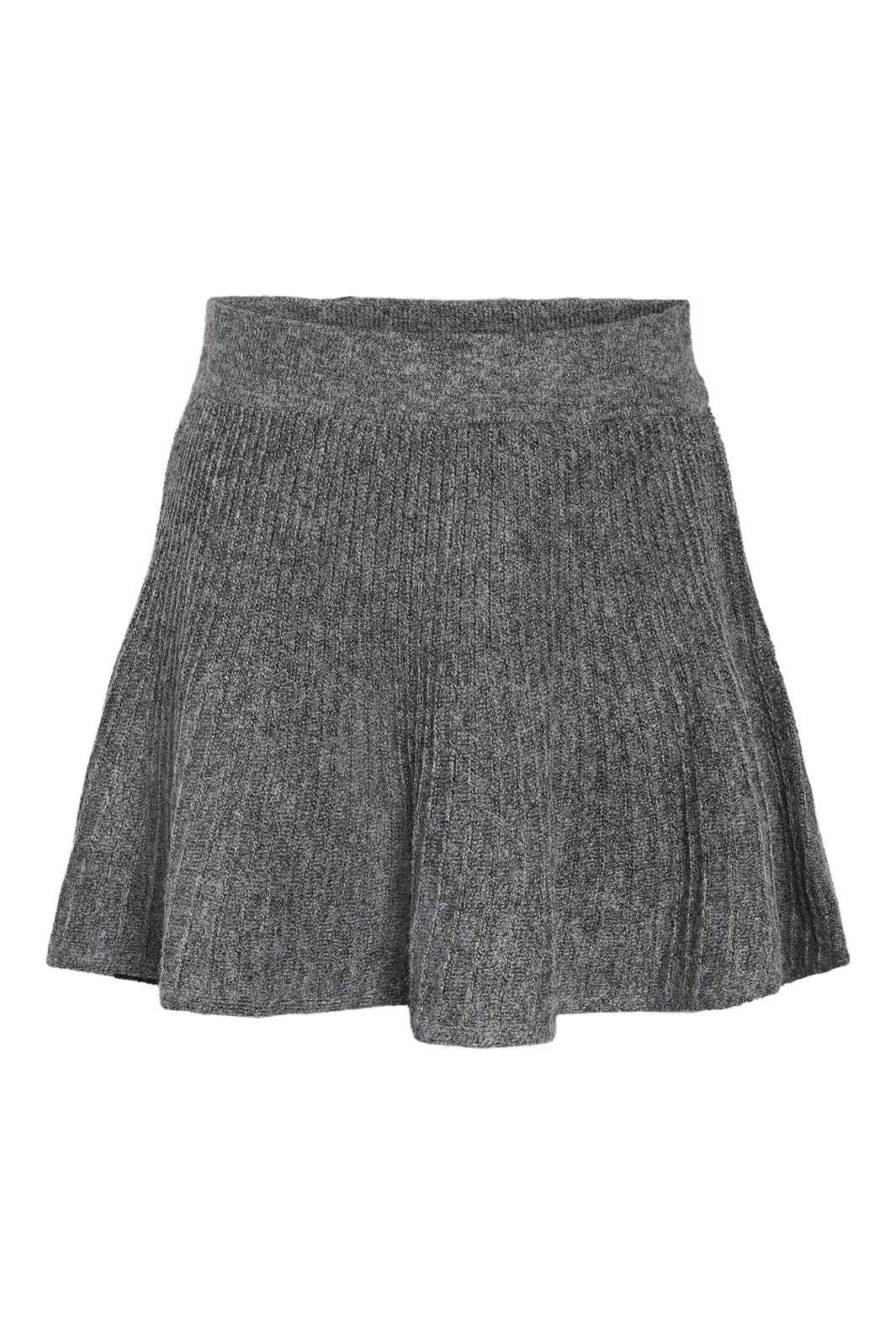 Noisy May - Nmnola Nw Pleated Knit Skirt Fwd - 4805687 Medium Grey Melange