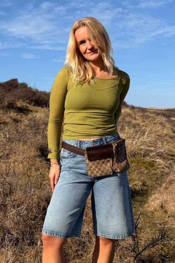 Noisy May - Nmnusa L/S Doublelayer Top - 5144778 Avocado Bluser 