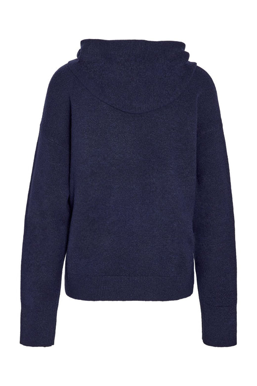 Noisy May - Nmsabrina L/S O-Neck Scarf Knit Top - 5263381 Navy Blazer