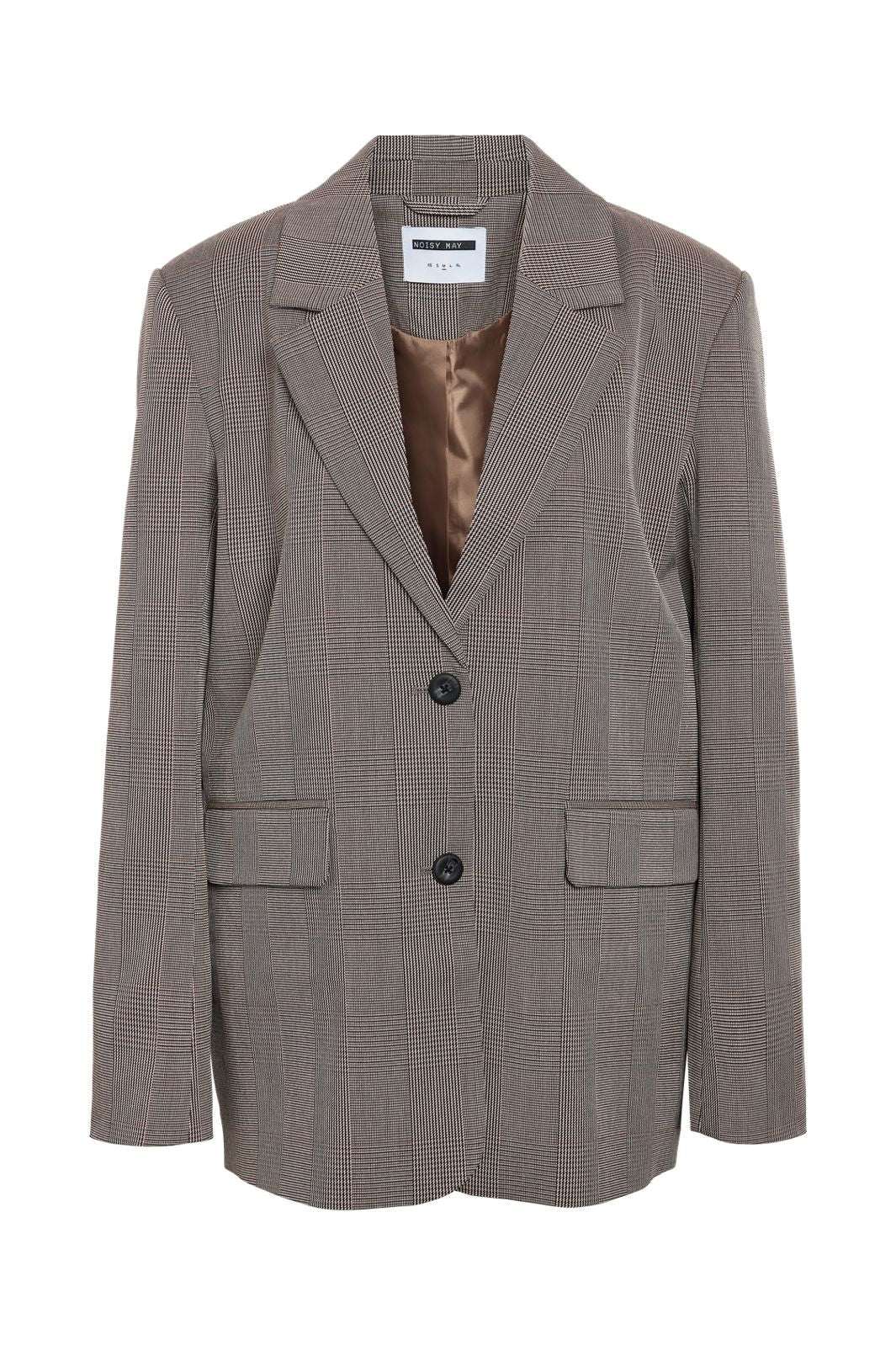 Noisy May - Nmwera Check Blazer Fwd - 4826452 Toasted Coconut Windsor Wine