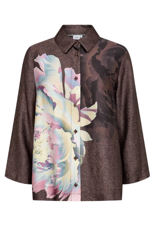 Nümph - Nucrisa Boxy Shirt 707457 - Black Coffee Skjorter 