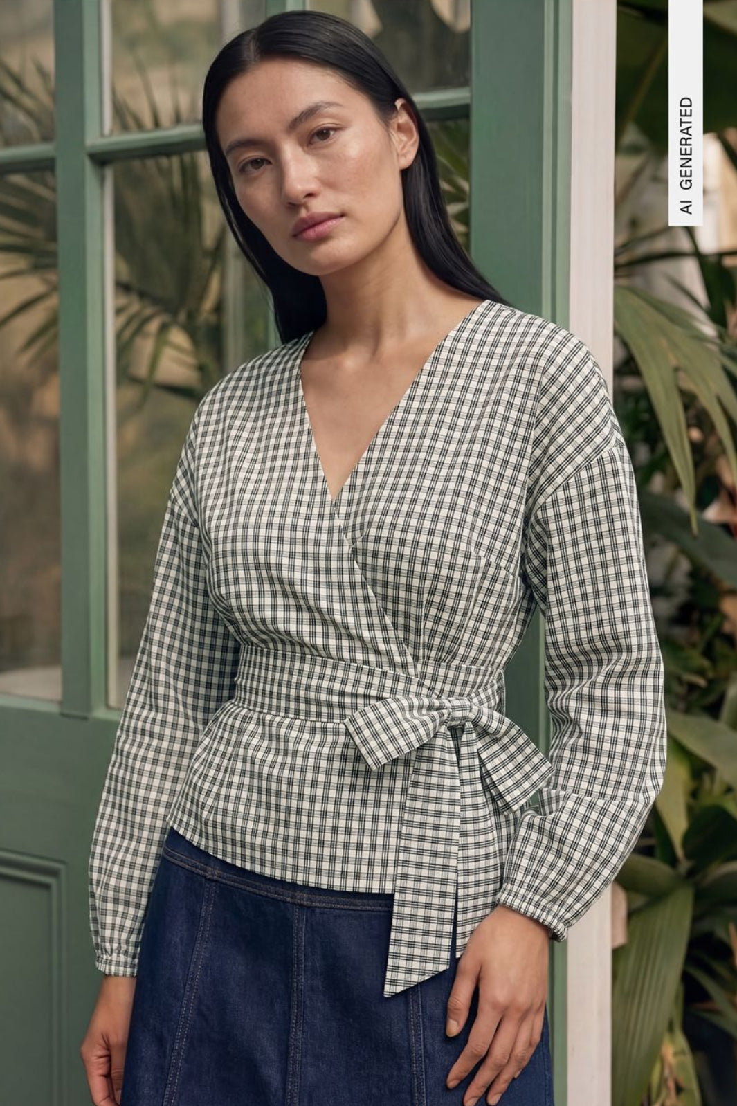 Object - Objanna Ls Wrap Top Tne 26 - 5165392 Cloud Dancer Black