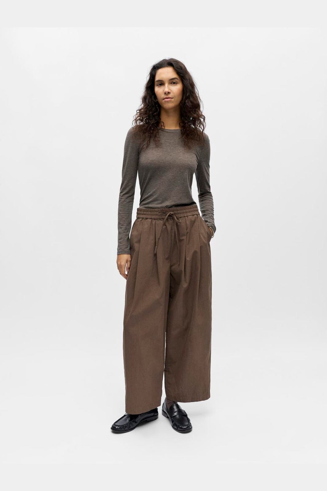 Object - Objberta Barrel Pant - 5094391 Seal Brown