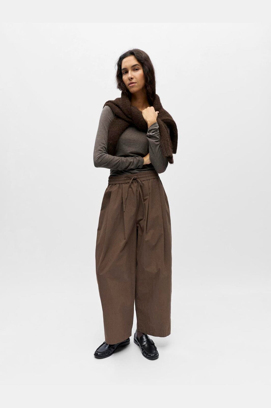 Object - Objberta Barrel Pant - 5094391 Seal Brown