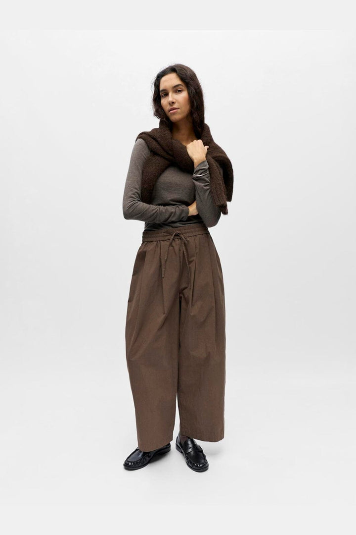Object - Objberta Barrel Pant - 5094391 Seal Brown