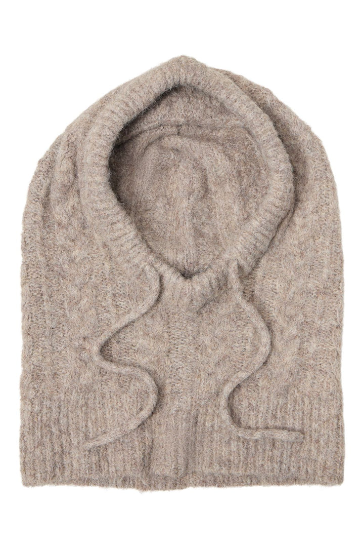 Object - Objmilu Cable Knit Balaclava - 4659614 Humus