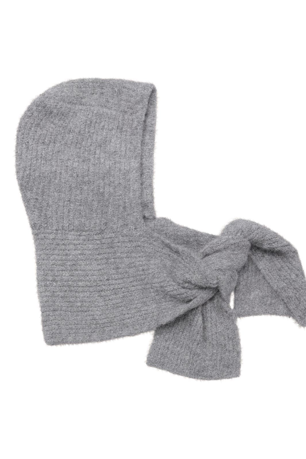 Object - Objmilu Scarf Knit Balaclava - 4863877 Medium Grey Melange