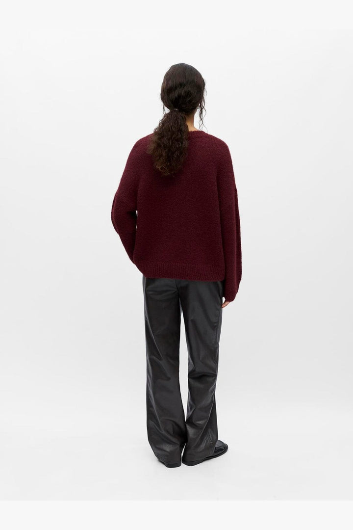 Object - Objsaggia Ls Lo Pullover - 5122479 Windsor Wine Melange