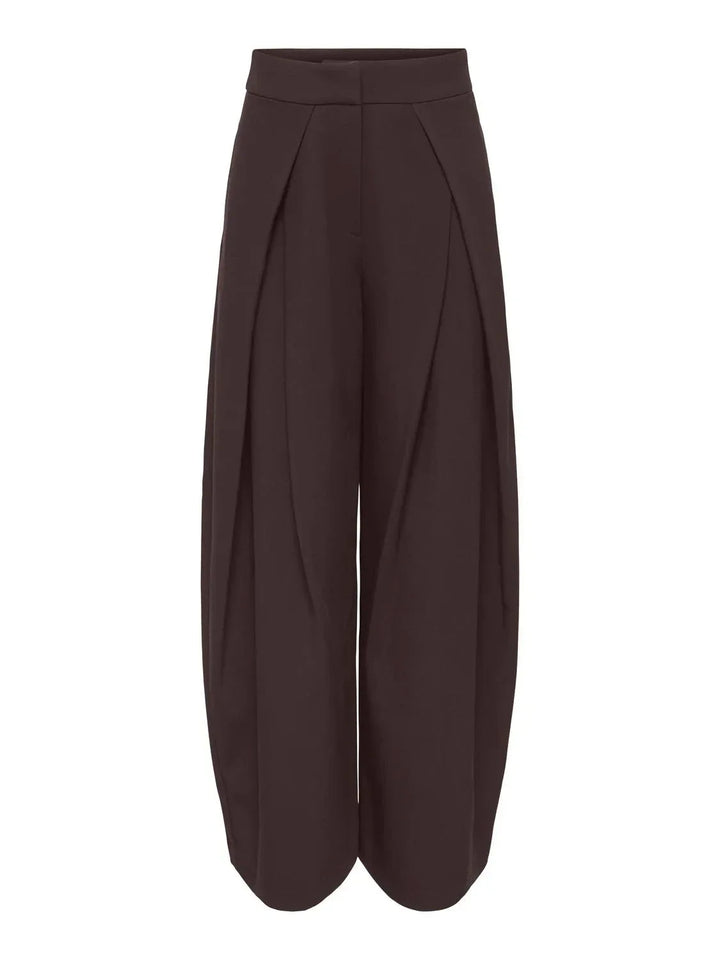 Only - Asmine Pleat Barrel Pant Tlr - 5200312 Coffee Bean Bukser 