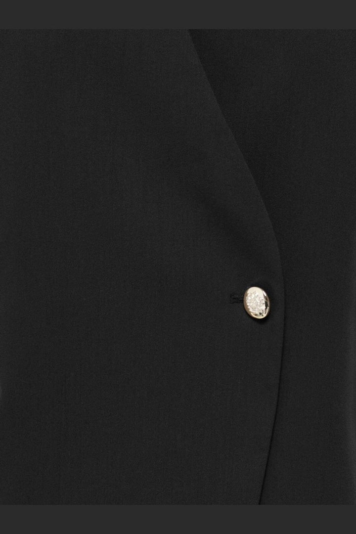 Only - Asmine S/S Asymmetric Shirt Tlr - 5150595 Black