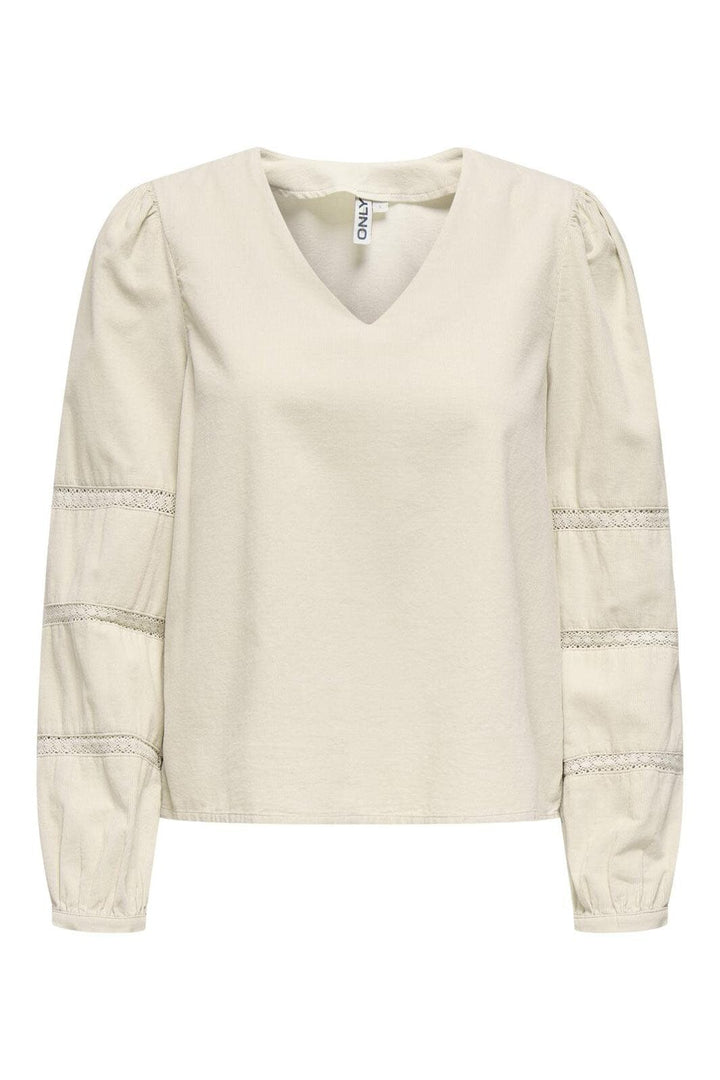 Only - Onlaime L/S Cord Tape Blouse Cc - 4916158 Pumice Stone