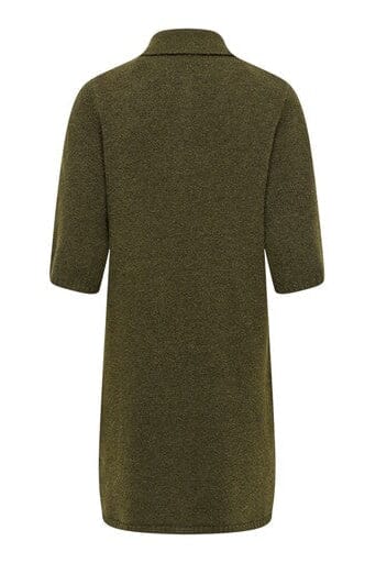 Only - Onlalivia 2/4 Collar Dress Knt - 5119240 Beech Dtm Button/Melange Kjoler 