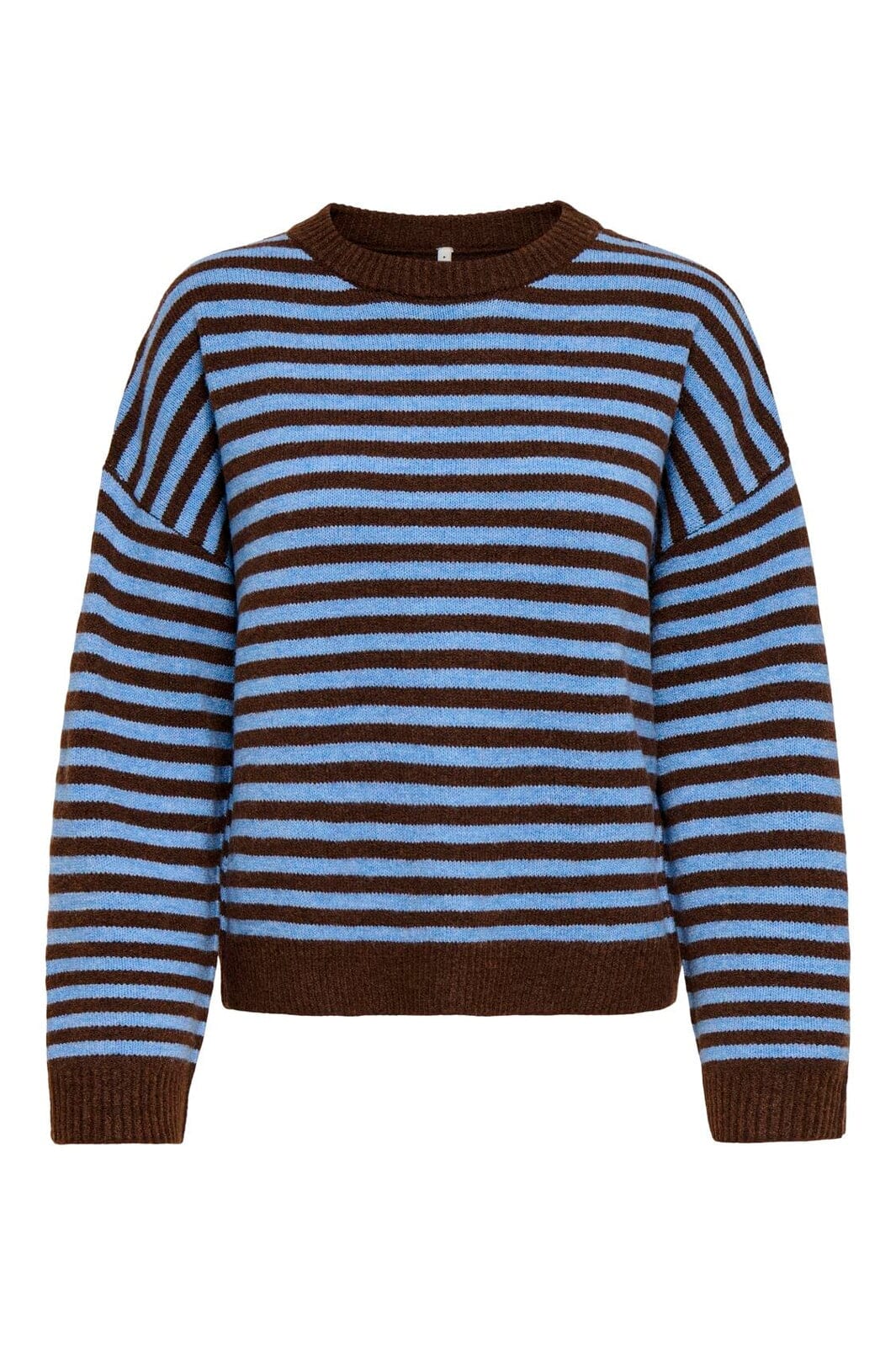 Only - Onlalivia Ls O-Neck Stripe Nca Knt - 5124909 Downtown Brown Campanula