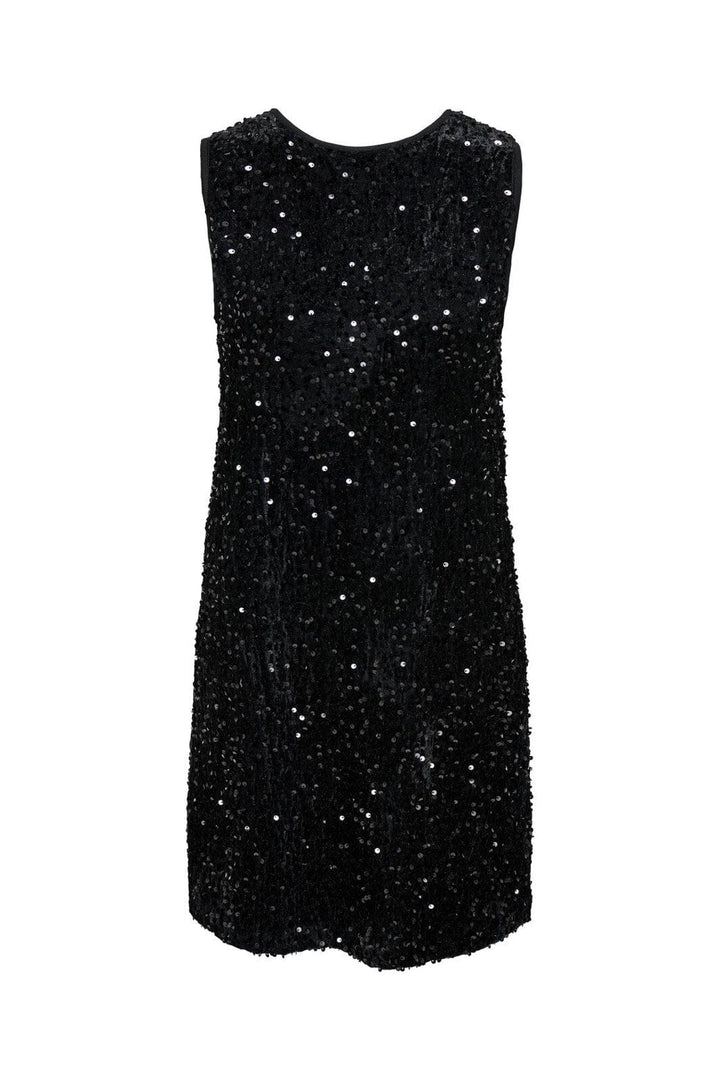 Only - Onlanika Sl Sequins Bow Dress - 4930226 Black Black Sequins