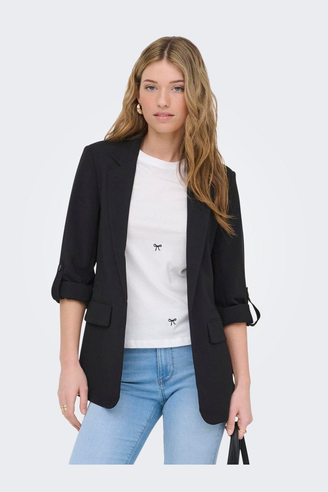 Only - Onlaris Life 3/4 Loose Blazer Cc - 4726183 Black