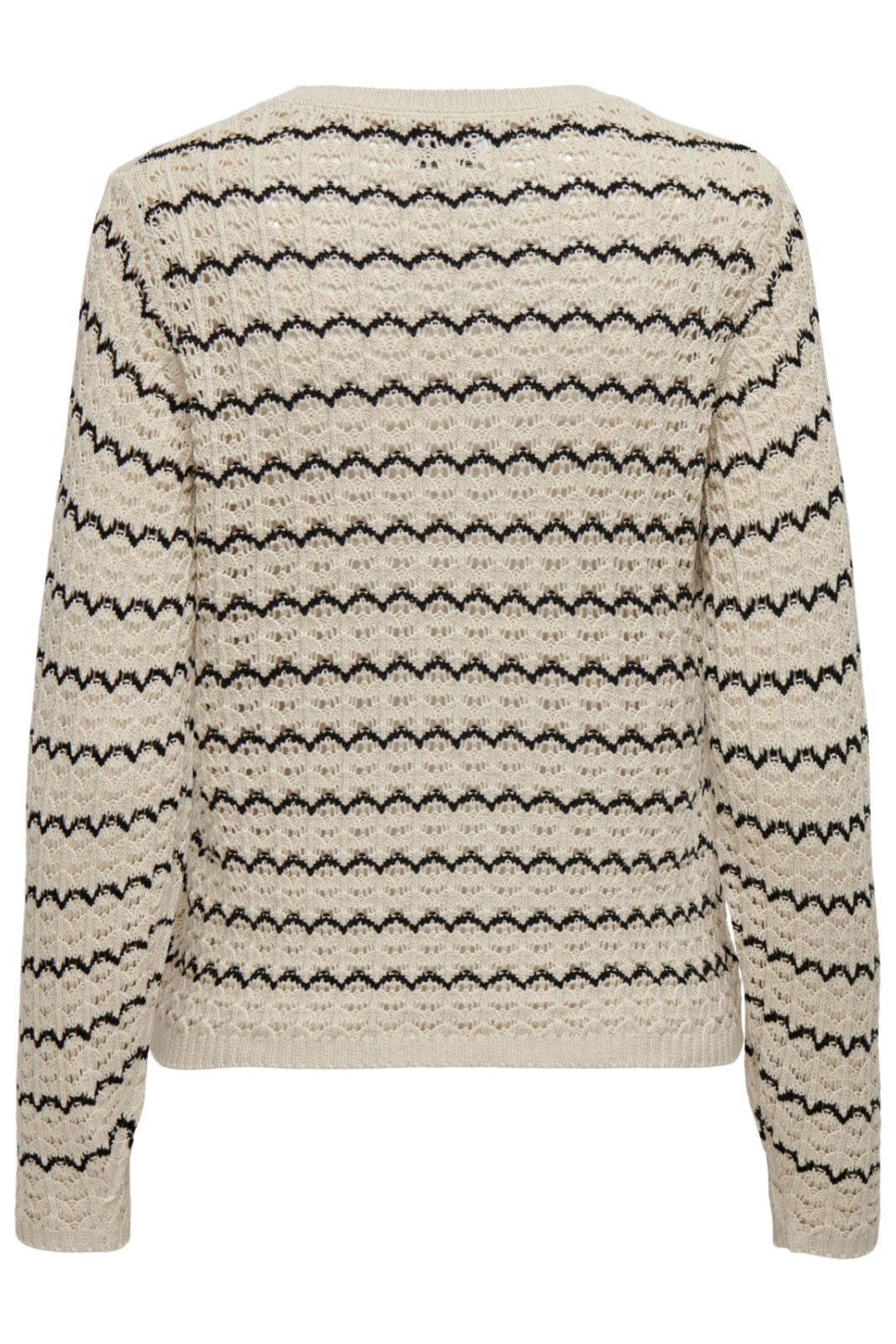 Only - Onlasa Ls Structure O-Neck Knt - 4509145 Birch Black